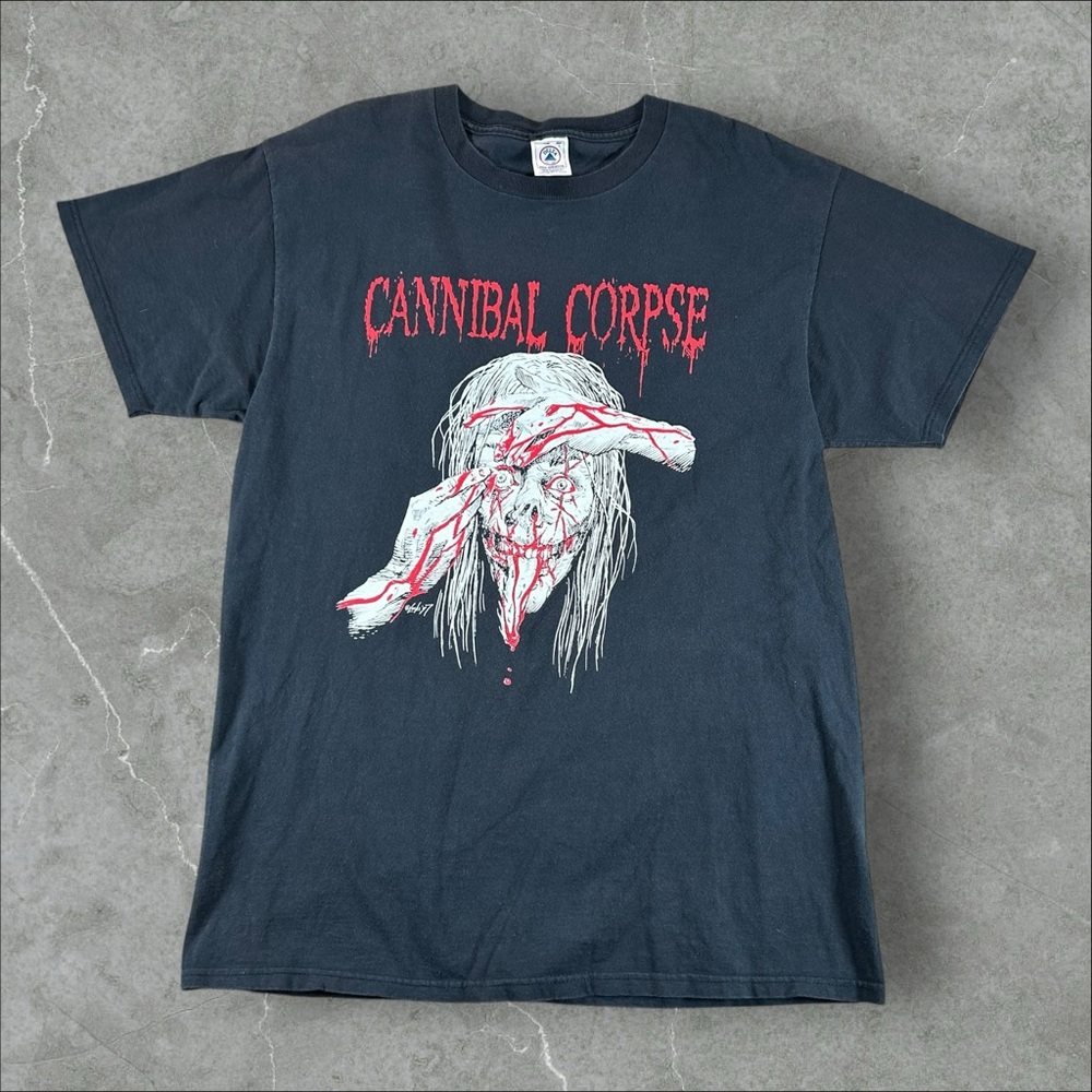Vintage Cannibal Corpse Shirt Mens Large Black 90s 1997 Disfigured Death Metal